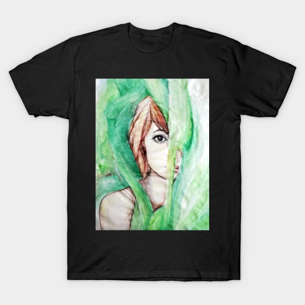 Girl in the Stalks T-Shirt by csteever